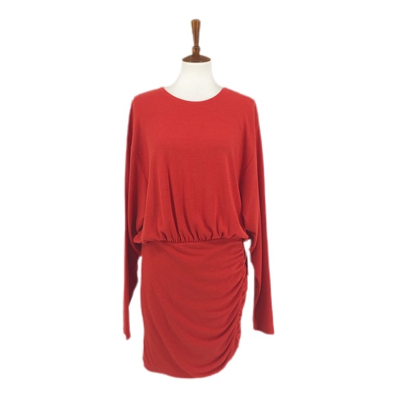 Something Navy Red Knit Long Sleeve Dress, NWT - Picture 3 of 10